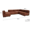 Citysofa U formos modulinė sofa GRACIA 160x340x230 cm - Terakota