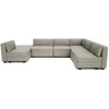 Citysofa U formos modulinė sofa GRACIA 160x340x230 cm - Smėlio pilka