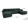 Citysofa U formos modulinė sofa GRACIA 180x320x180 cm - Žalia