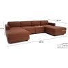 Citysofa U formos modulinė sofa GRACIA 180x320x180 cm - Terakota