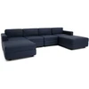 Citysofa U formos modulinė sofa GRACIA 180x320x180 cm - Tamsiai mėlyna