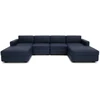 Citysofa U formos modulinė sofa GRACIA 180x320x180 cm - Tamsiai mėlyna