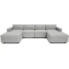 Citysofa U formos modulinė sofa GRACIA 180x320x180 cm - Pilka