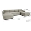 Citysofa U formos modulinė sofa GRACIA 180x320x180 cm - Smėlio pilka