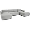 Citysofa U formos modulinė sofa GRACIA 180x320x180 cm - Pilka