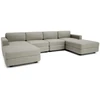 Citysofa U formos modulinė sofa GRACIA 180x320x180 cm - Smėlio pilka