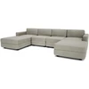 Citysofa U formos modulinė sofa GRACIA 180x320x180 cm - Smėlio pilka