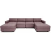 Citysofa U formos modulinė sofa GRACIA 180x320x180 cm - Dulsvai rožinė