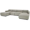 Citysofa U formos modulinė sofa GRACIA 180x340x180 cm - Smėlio pilka