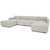 Citysofa U formos modulinė sofa GRACIA 180x340x180 cm - Kreminė smėlio
