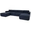 Citysofa U formos modulinė sofa GRACIA 180x340x180 cm - Tamsiai mėlyna