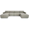 Citysofa U formos modulinė sofa GRACIA 180x340x180 cm - Smėlio pilka