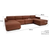 Citysofa U formos modulinė sofa GRACIA 180x340x180 cm - Terakota