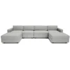 Citysofa U formos modulinė sofa GRACIA 180x340x180 cm - Pilka