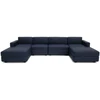 Citysofa U formos modulinė sofa GRACIA 180x340x180 cm - Tamsiai mėlyna