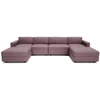 Citysofa U formos modulinė sofa GRACIA 180x340x180 cm - Dulsvai rožinė