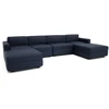 Citysofa U formos modulinė sofa GRACIA 180x340x180 cm - Tamsiai mėlyna