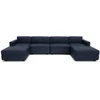 Citysofa U formos modulinė sofa GRACIA 180x360x180 cm - Tamsiai mėlyna