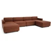 Citysofa U formos modulinė sofa GRACIA 180x360x180 cm - Terakota