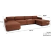 Citysofa U formos modulinė sofa GRACIA 180x360x180 cm - Terakota