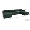 Citysofa U formos modulinė sofa GRACIA 180x360x180 cm - Žalia