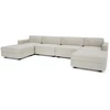 Citysofa U formos modulinė sofa GRACIA 180x360x180 cm - Kreminė smėlio