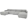 Citysofa U formos modulinė sofa GRACIA 180x360x180 cm - Pilka