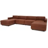 Citysofa U formos modulinė sofa GRACIA 180x360x180 cm - Terakota