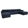 Citysofa U formos modulinė sofa GRACIA 180x360x180 cm - Tamsiai mėlyna