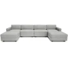 Citysofa U formos modulinė sofa GRACIA 180x360x180 cm - Pilka
