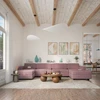 Citysofa U formos modulinė sofa GRACIA 180x360x180 cm - Dulsvai rožinė