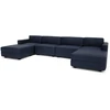 Citysofa U formos modulinė sofa GRACIA 180x360x180 cm - Tamsiai mėlyna