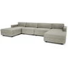 Citysofa U formos modulinė sofa GRACIA 180x360x180 cm - Smėlio pilka