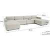 Citysofa U formos modulinė sofa GRACIA 180x360x180 cm - Kreminė smėlio