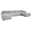 Citysofa U formos modulinė sofa GRACIA 180x360x180 cm - Pilka