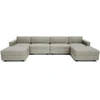 Citysofa U formos modulinė sofa GRACIA 180x360x180 cm - Smėlio pilka