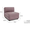 Citysofa Vienetinis modulis GRACIA - Dulsvai rožinė
