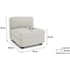 Citysofa Vienetinis modulis GRACIA - Kreminė smėlio
