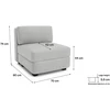 Citysofa Vienetinis modulis GRACIA - Pilka