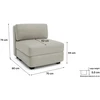 Citysofa Vienetinis modulis GRACIA - Smėlio pilka