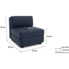 Citysofa Vienetinis modulis GRACIA - Tamsiai mėlyna