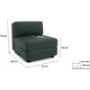 Citysofa Vienetinis modulis GRACIA - Žalia