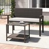 Promotions Lauko dvivietė sofa, 56x110x84 cm, ruda, smėlio spalvos