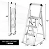 Promotions Kopėčios, Aliuminis, 62,2x44,5x109,2 cm, Sidabrinės spalvos