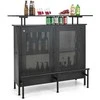 Promotions Alkoholio baro stalas, 121.9x50.8x106.7 cm, Juodas