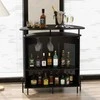 Promotions Alkoholio baro stalas, 110.5x48.3x113 cm, Juodas