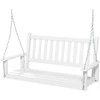 Promotions Lauko verandos supynės, medinės, 135.9x67.3x63.5 cm, baltos