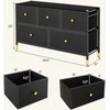 Promotions Grindinis komodas su daiktų laikymu, 5 stalčiai, 100,3x30,5x58,4 cm, juodas