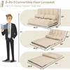 Promotions Sulankstomas grindų poilsio sofa, 180x113x14 cm, smėlio spalvos