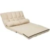 Promotions Sulankstomas grindų poilsio sofa, 180x113x14 cm, smėlio spalvos